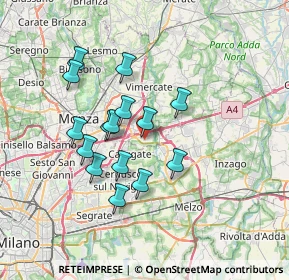 Mappa Strada Comunale Caponago Carugate, 20867 Agrate Brianza MB, Italia (6.024)