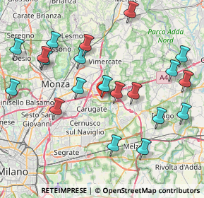 Mappa Strada Comunale Caponago Carugate, 20867 Agrate Brianza MB, Italia (9.0005)