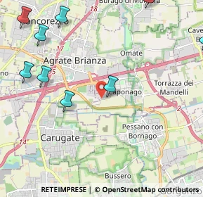 Mappa Strada Comunale Caponago Carugate, 20867 Agrate Brianza MB, Italia (3.10636)