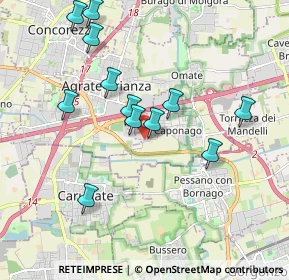 Mappa Strada Comunale Caponago Carugate, 20867 Agrate Brianza MB, Italia (1.85583)