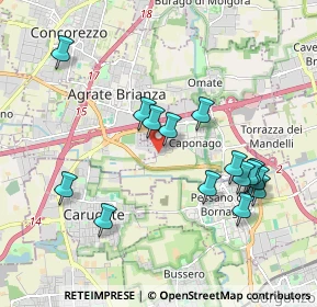 Mappa Strada Comunale Caponago Carugate, 20867 Agrate Brianza MB, Italia (1.94467)