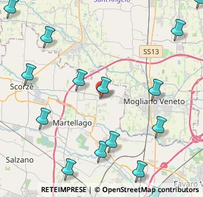 Mappa 30030 Scorzè VE, Italia (5.99938)