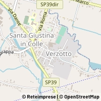 Kaart Santa Giustina in Colle