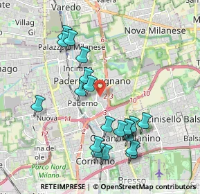 Mappa Via cardinal, 20037 Paderno Dugnano MI, Italia (1.9915)