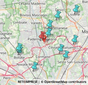 Mappa Via cardinal, 20037 Paderno Dugnano MI, Italia (4.05273)