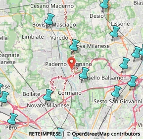 Mappa Via cardinal, 20037 Paderno Dugnano MI, Italia (6.64056)