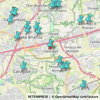 Mappa Via Santa Giuliana, 20867 Caponago MB, Italia (2.979)