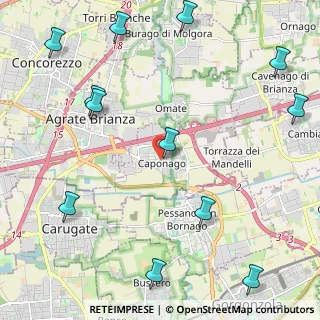 Mappa Via Santa Giuliana, 20867 Caponago MB, Italia (2.96917)