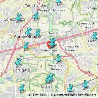 Mappa Via Santa Giuliana, 20867 Caponago MB, Italia (2.79438)