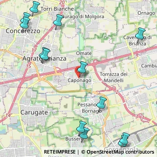 Mappa Via Santa Giuliana, 20867 Caponago MB, Italia (3.16538)