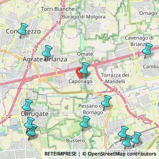Mappa Via Santa Giuliana, 20867 Caponago MB, Italia (3.39154)