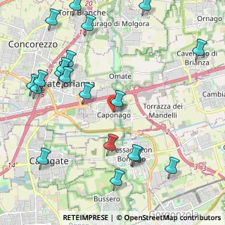 Mappa Via Santa Giuliana, 20867 Caponago MB, Italia (2.7035)