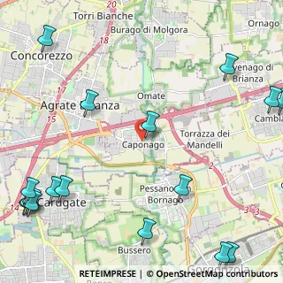 Mappa Via Santa Giuliana, 20867 Caponago MB, Italia (3.46765)