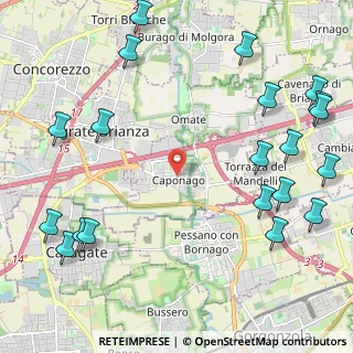 Mappa Via Santa Giuliana, 20867 Caponago MB, Italia (3.021)