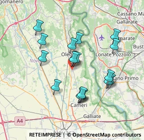 Mappa Via U. Foscolo, 28043 Bellinzago Novarese NO, Italia (6.47167)