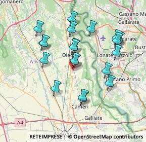 Mappa Via U. Foscolo, 28043 Bellinzago Novarese NO, Italia (7.1105)