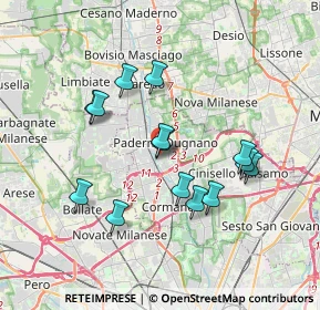 Mappa Piazza della Meridiana, 20037 Paderno Dugnano MI, Italia (3.27286)