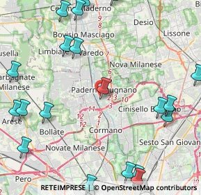 Mappa Piazza della Meridiana, 20037 Paderno Dugnano MI, Italia (5.992)