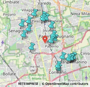 Mappa Via Cava, 20037 Paderno Dugnano MI, Italia (1.9455)