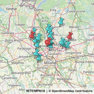 Mappa Via IV Novembre, 20037 Paderno Dugnano MI, Italia (9.57778)
