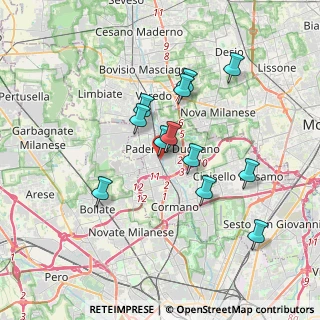 Mappa Via IV Novembre, 20037 Paderno Dugnano MI, Italia (3.13667)