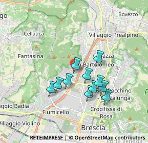 Mappa Via Vittorio Montiglio, 25127 Brescia BS, Italia (1.43364)