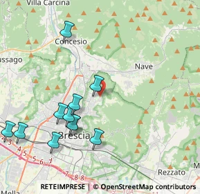 Mappa Via Ottaviano Montini, 25133 Brescia BS, Italia (5.24846)