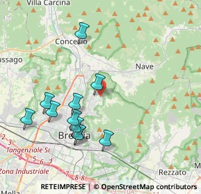 Mappa Via Ottaviano Montini, 25133 Brescia BS, Italia (3.91273)