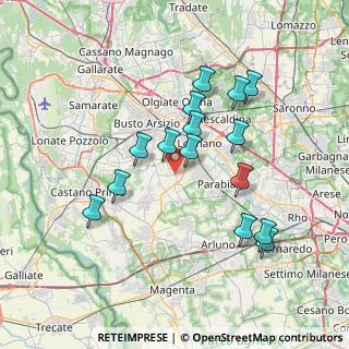 Mappa 20020 Villa Cortese MI, Italia (6.87333)