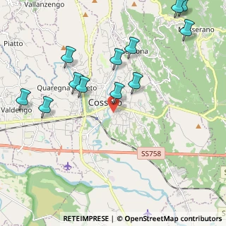 Mappa Via della Roggia, 13836 Cossato BI, Italia (2.43583)