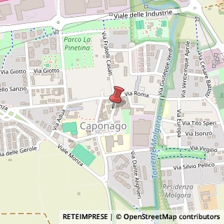 Mappa Via Alcide de Gasperi, 16, 20867 Caponago, Monza e Brianza (Lombardia)