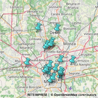 Mappa Via Domenico Cimarosa, 20037 Paderno Dugnano MI, Italia (7.7805)