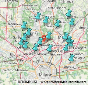 Mappa Via Domenico Cimarosa, 20037 Paderno Dugnano MI, Italia (7.2135)