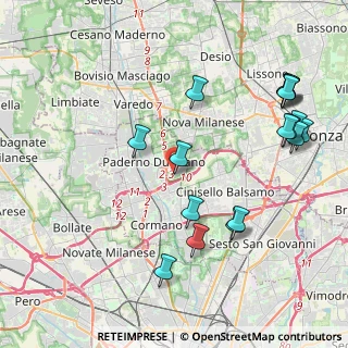 Mappa Via Domenico Cimarosa, 20037 Paderno Dugnano MI, Italia (4.74118)
