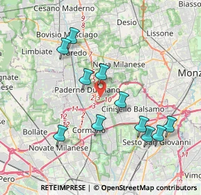 Mappa Via Domenico Cimarosa, 20037 Paderno Dugnano MI, Italia (3.81727)
