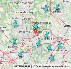 Mappa Via Domenico Cimarosa, 20037 Paderno Dugnano MI, Italia (4.89667)