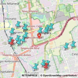 Mappa Via Domenico Cimarosa, 20037 Paderno Dugnano MI, Italia (1.219)