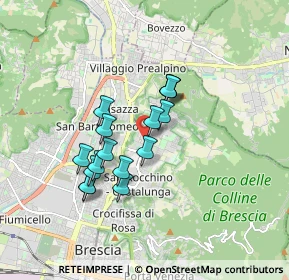 Mappa Piazzetta Santi Francesco e Chiara, 25133 Brescia BS, Italia (1.3775)