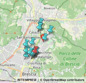 Mappa Piazzetta Santi Francesco e Chiara, 25133 Brescia BS, Italia (1.47688)