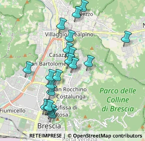 Mappa Piazzetta Santi Francesco e Chiara, 25133 Brescia BS, Italia (1.8845)