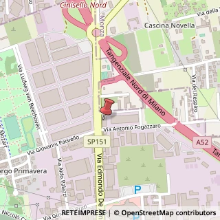 Mappa Via E. de Amicis, 52, 20092 Cinisello Balsamo, Milano (Lombardia)