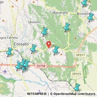 Mappa Via Orolungo, 13853 Cossato BI, Italia (2.92333)