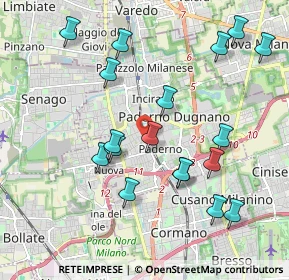 Mappa Via Don Giuseppe Dossetti, 20037 Paderno Dugnano MI, Italia (2.07944)