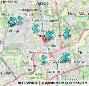 Mappa Via Don Giuseppe Dossetti, 20037 Paderno Dugnano MI, Italia (2.075)