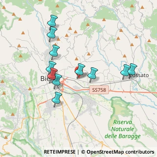 Mappa Piazza C. F. Avogadro di Collobiano, 13856 Vigliano Biellese BI, Italia (3.64182)