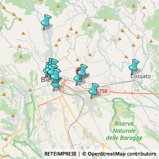 Mappa Piazza Ferdinando Avogadro Conte di Collobiano, 13856 Vigliano Biellese BI, Italia (3.1925)