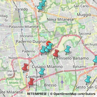 Mappa Via Maria Callas, 20037 Paderno Dugnano MI, Italia (2.49667)