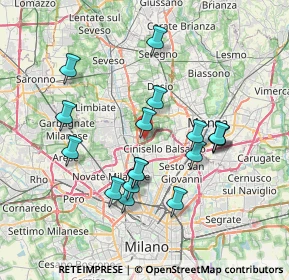 Mappa Via Maria Callas, 20037 Paderno Dugnano MI, Italia (6.86647)