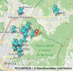 Mappa Via Valle di Mompiano, 25133 Brescia BS, Italia (2.2465)