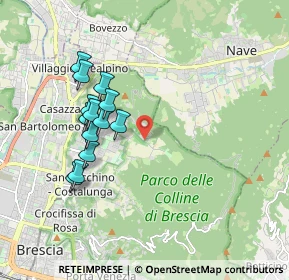 Mappa Via Valle di Mompiano, 25133 Brescia BS, Italia (1.72154)